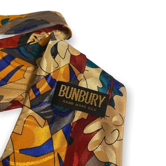 Vintage Flintstones Bunbury Hand-Made Silk Neck Tie - Picture 3 of 4